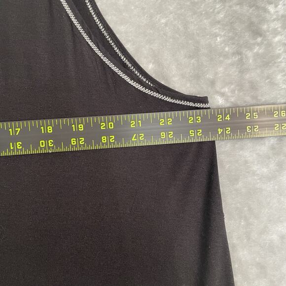 Max Studio Shift Dress Womens 2X Embroidered Sleeveless Black Floral Boho Plus - Picture 6 of 10